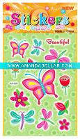 3D butterfly sticker