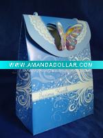 Wholesale Butterfly paper gift bag with 4 color print (Y-827)