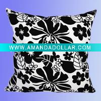 Flower printed square cushions in textile
