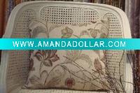 Chenille Embroidered Chair Cushion