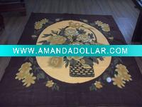 Wholesale printed floral cotton brush bed sheet