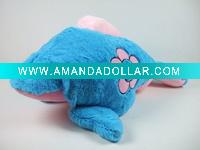 Wholesale plush&stuffed dolphin cushion cover, soft animal kid's cushion toy, winter pillow