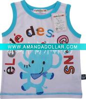 100%cotton single jersey baby vest baby waistcoat
