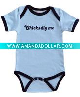 Wholesale organic cotton baby bodysuits/ baby sleepsuits/ baby night wear