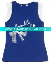 Wholesale Bamboo/ cotton baby T-shirt/ sleeveless sweater