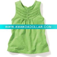 Wholesale new 100%cotton baby vest,baby top, baby garment