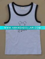 Wholesale cotton cute print baby boys vest,baby wear,baby garment