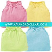 Wholesale fashion cute 100%cotton baby tops,baby wear