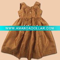 fabric leather fur baby Infant children Right Bank Babies Gold Lydia Dress bibs Toddlers Clothing dress baby sleeping bags