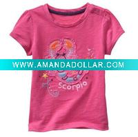 Wholesale baby girls t-shirt / infant tee shirt / children clothes
