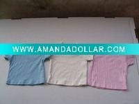 Wholesale interlock solid color blank baby t-shirt