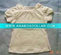 Wholesale short sleeve girl's cotton t-shirt,baby clothes