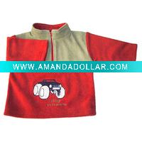 Wholesale poly fleece baby top with embroidery