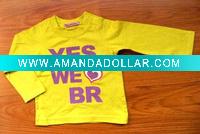 Wholesale 100%C long sleeve baby t-shirts garment