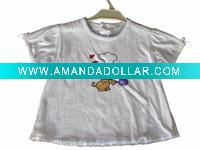 Wholesale 100% cotton jersey baby printed t-shirt