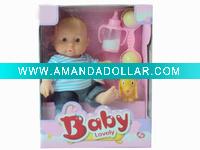 Soft plastic boy dolls with Two-color shirt