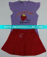 Wholesale Girls dress 2pcs set