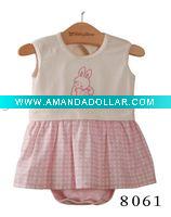 Wholesale baby clothes Embroidery Bunny Baby Skirt