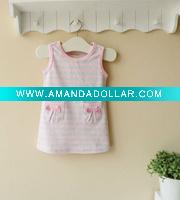 Wholesale 2011 summer mom and bab baby clothes 100% cotton print jumper dress