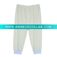 Wholesale 100% organic cotton stripe baby pants