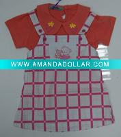 Wholesale Girls braces skirt 2pcs set
