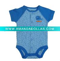 100% cotton embroidery short sleeve baby romper