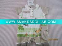 100% cotton baby romper short sleeves