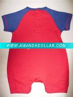 0-3 month certified organic cotton short sleeve single jersey baby clothes-baby romper