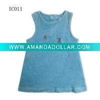 Wholesale 100% organic cotton girl's dress