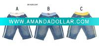 Wholesale winter baby boy denim pant with polarfleece lining