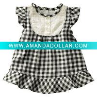 Wholesale fashion cotton lovely print baby girl dress,baby wear