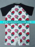 Wholesale cotton baby short sleeve romper,baby garment