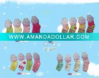 Wholesale 2011 100% cotton with spandex fashion baby girl short socks