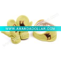 Wholesale Polar Fleece Baby Ear Warmer And Glove Set Model:RE1117