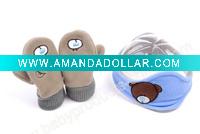 Polar Fleece Baby Ear Warmer And Glove Set Model:RE1119