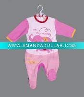 100% cotton lovely baby snowsuit with print