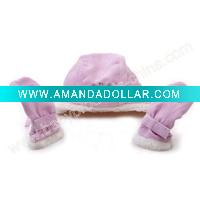 Polar Fleece Baby Ear Warmer And Glove Set Model:RE1106