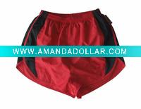 men's running short 100% polyester microfiber with mesh lining