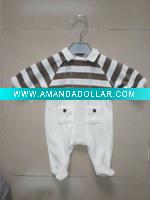 Wholesale black/white baby suit