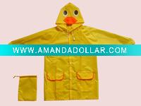 Wholesale polyester kids rain jacket