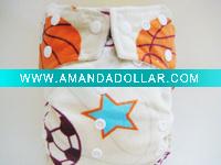 Wholesale One Size Snap Closure Pocket Diaper - Fun Print Snap