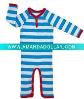 Hot Striped Baby Organic Cotton Bodysuits