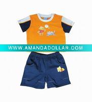 Wholesale branded summer knit suit baby&child clothing
