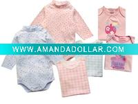 Wholesale cotton long sleeve bodysuit, baby garment,baby romper,baby wear