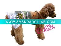 Wholesale dog clothes/jeans suspender skirt