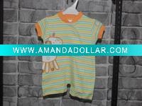 Wholesale Allover print and embroidery baby wear