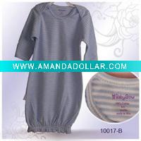 baby clothes Cotton baby night gown packed with opp bag