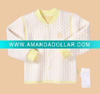 Wholesale 100% cotton two layer jercy baby pyjama sleepwear underwear baby wear