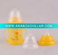 baby drinking bottle with nipple