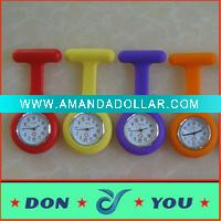 Wholesale Silicone Skin Covered Nurses Watch with Brooch